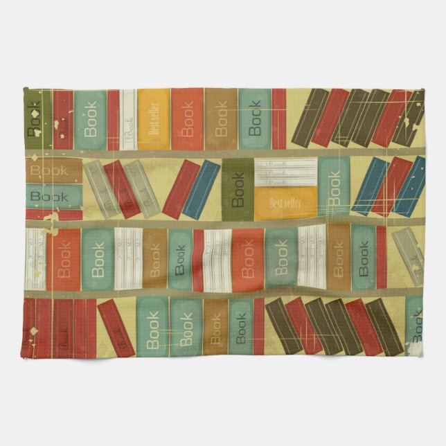 Linge De Cuisine Motif de livre (Horizontal)