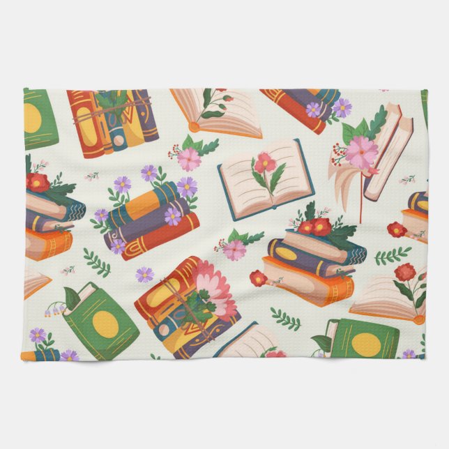 Linge De Cuisine Motif de livre (Horizontal)