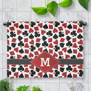 Linge De Cuisine Motif de maillot de casino de poker Monogramme