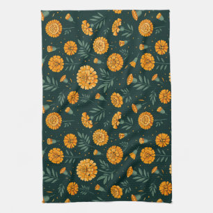 Linge De Cuisine Motif de Marigolds