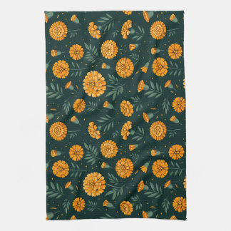Linge De Cuisine Motif de Marigolds