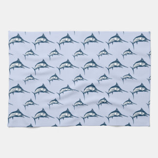 Linge De Cuisine Motif de Marlin bleu