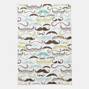 Linge De Cuisine Motif de moustache, rétro style 2