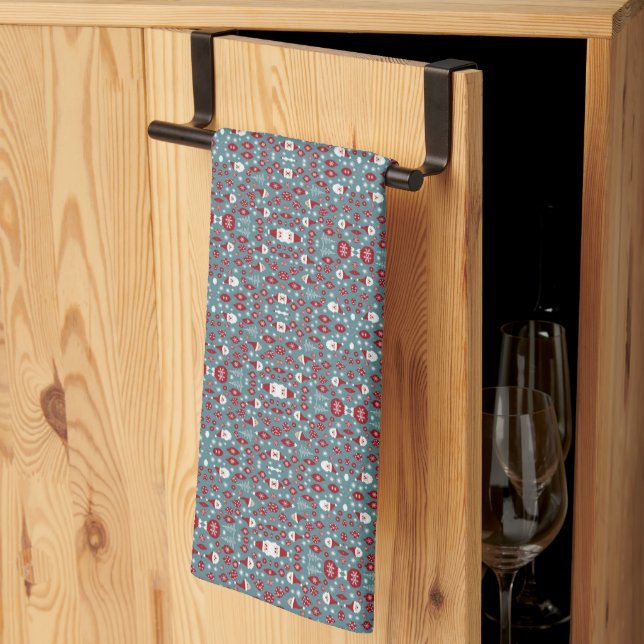 Linge De Cuisine Motif de Noël (Pliage en tiers)