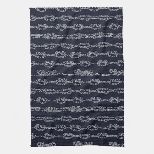 Linge De Cuisine Motif de noeuds marin (Vertical)