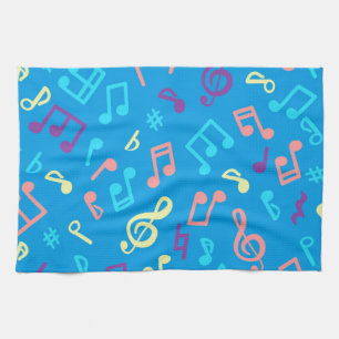 Linge De Cuisine Motif de notes musicales