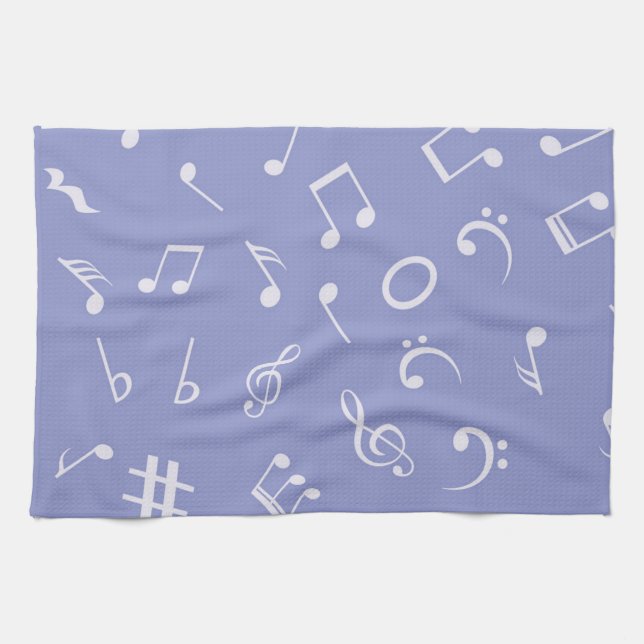 Linge De Cuisine Motif de notes musicales (Horizontal)
