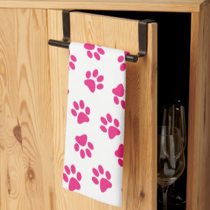 Linge De Cuisine Motif De Pailles, Paniers De Chien, Pailles Roses