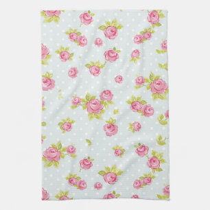 Linge De Cuisine Motif de papier peint d'élégance des roses roses