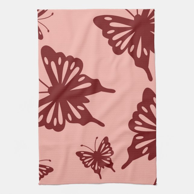 Linge De Cuisine motif de papillon (Vertical)