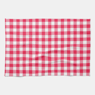 Linge De Cuisine Motif de pays En vichy rouge classique