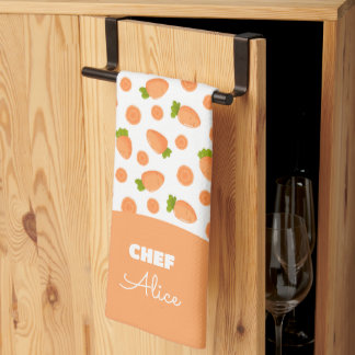 Linge De Cuisine Motif de petites carottes et tranches