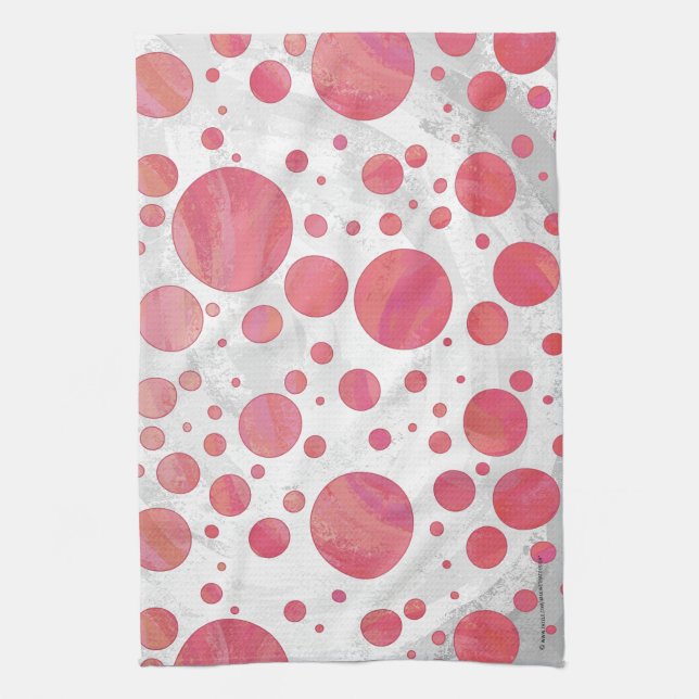 Linge De Cuisine Motif de point de rotation saumon (Vertical)