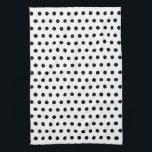 Linge De Cuisine Motif de point noir et blanc de polka. Tacheté<br><div class="desc">Une conception simple,  un motif de point noir et blanc de polka.</div>