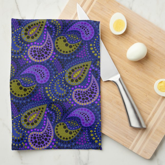 Linge De Cuisine Motif de pois abstrait de concombres turcs (Quart Plié)
