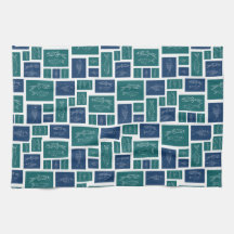 Motif de poisson bleu vert vintage