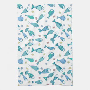 Linge De Cuisine Motif De Poisson Et D'Amidon