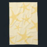 Linge De Cuisine Motif de poisson rouge.<br><div class="desc">Cette conception d'étoiles de mer est dans des tons chauds de jaune ensoleillé et jaune clair. Ce motif a pour thème la plage d'été.</div>