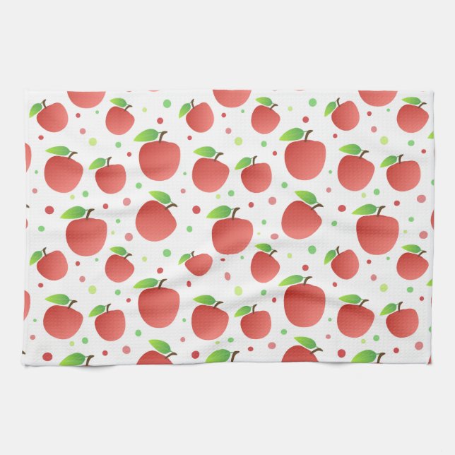 Linge De Cuisine Motif de pommes (Horizontal)