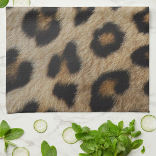 Linge De Cuisine Motif de poster de animal de fourrure de léopard t
