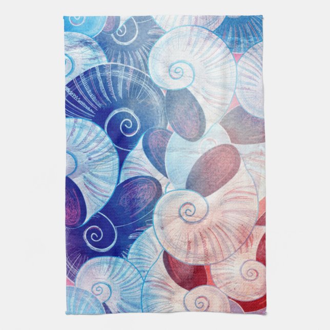 Linge De Cuisine Motif de scène de coquillages (Vertical)