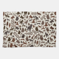 Motif de silhouette de chien de berger allemand