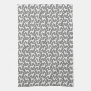 Linge De Cuisine Motif de silhouettes de whippet