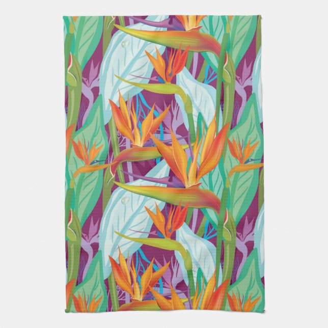 Linge De Cuisine Motif de Strelitzia (Vertical)