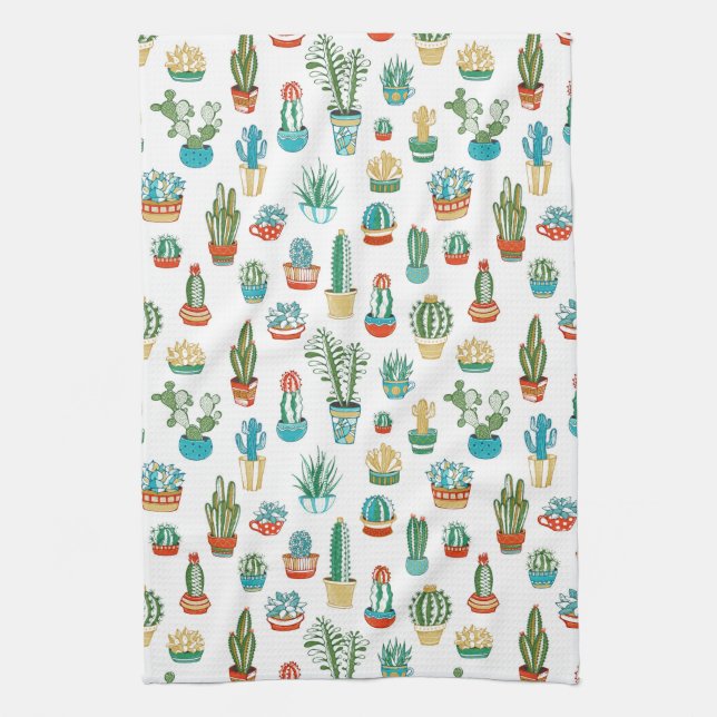 Linge De Cuisine Motif de Succulents (Vertical)