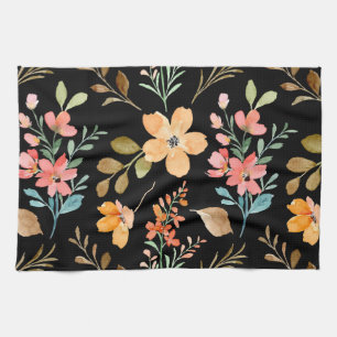Linge De Cuisine Motif de surface floral - Aquarelle de mode printe