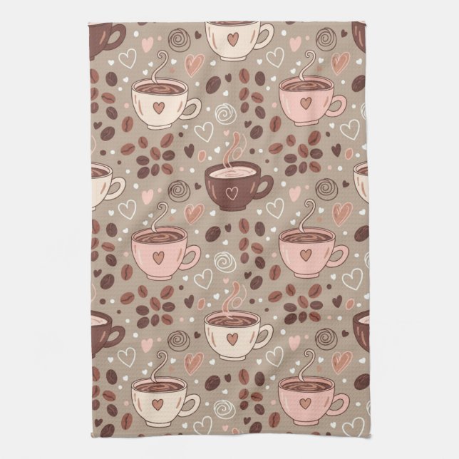 Linge De Cuisine Motif de tasse de café cosy (8) (Vertical)