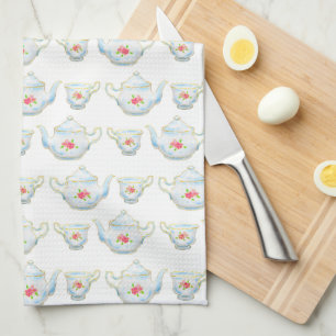 Linge De Cuisine Motif de thé et de thé kitsch Vintage