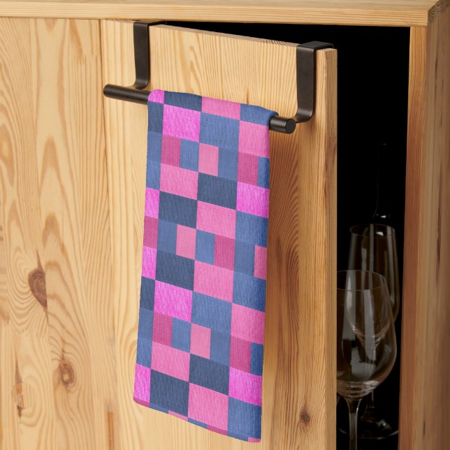 LINGE DE CUISINE MOTIF DE TISSU TEXTILE (Pliage en tiers)
