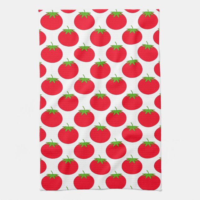 Linge De Cuisine Motif de tomate rouge. (Vertical)