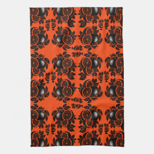 Linge De Cuisine Motif de tranche d'orange rétro