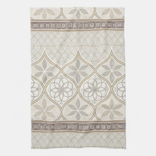 Linge De Cuisine Motif de tuiles florales géométriques (2)