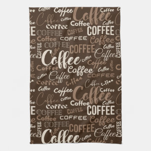 Linge De Cuisine Motif de typographie de café vintage (3)