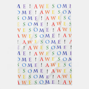 Linge De Cuisine Motif de typographie génial arc-en-ciel