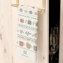 Motif de vacances de Noël Monogramme