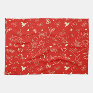 Linge De Cuisine Motif de Valentine