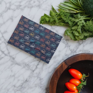 Linge De Cuisine Motif de vélos multicolores