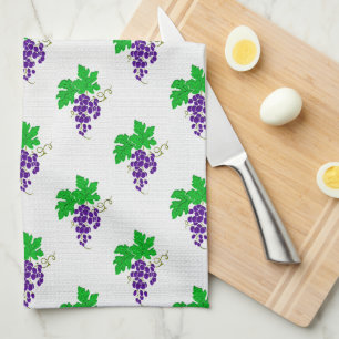 Linge De Cuisine Motif de vigne violette