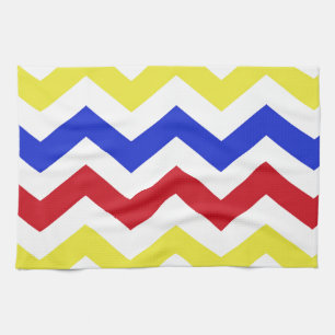 Linge De Cuisine Motif de zigzag coloré nautique