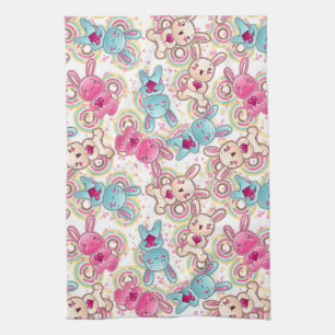 Linge De Cuisine Motif d'enfant de Kawaii avec des griffonnages