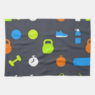 Linge De Cuisine Motif d'entraînement d'équipement de fitness