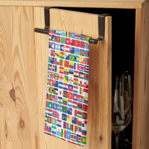 Linge De Cuisine Motif des drapeaux de la nation de tous les pays d