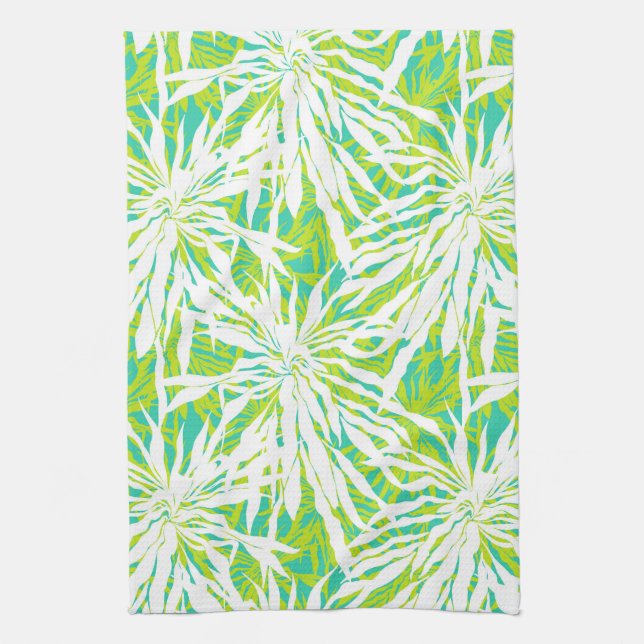 Linge De Cuisine Motif des Feuilles de Palm Tropical (Vertical)