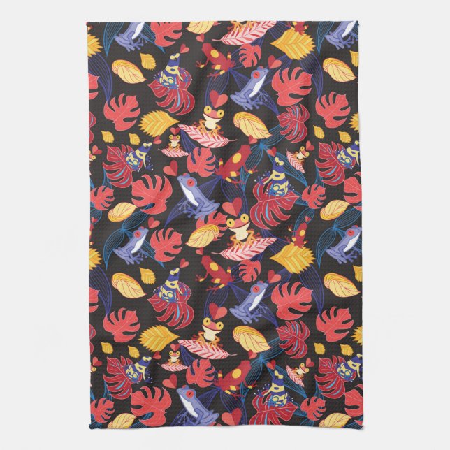 Linge De Cuisine Motif des grenouilles d'amants (Vertical)