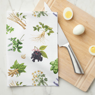 Linge De Cuisine Motif des herbes médicinales