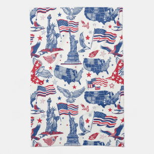 Linge De Cuisine Motif des icônes patriotiques - Statue de la Liber